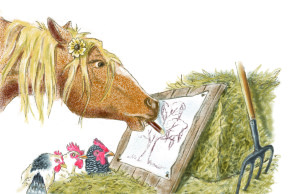 5-Conny Pony zeichnet den Karottenbaum